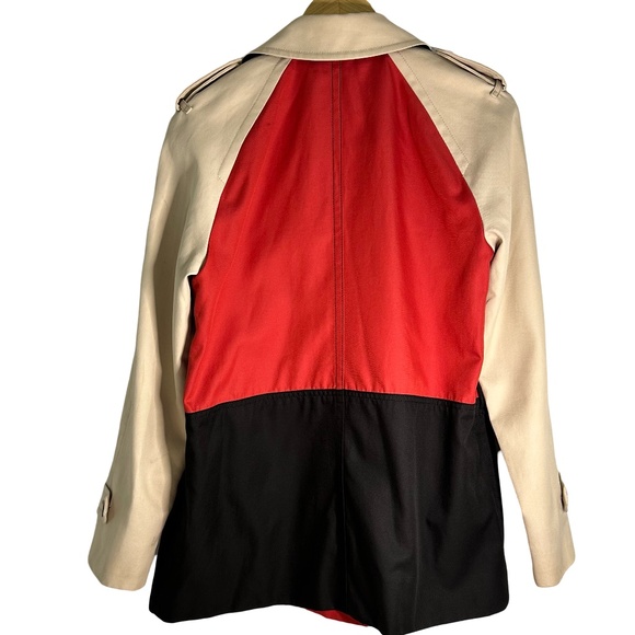 Coach Colorblock WM Peacoat Khaki, Red, Black with Button Detail on Shoulder - Picture 6 of 10